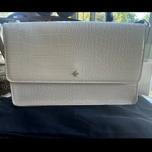 Peta + Jain Stella Bag White Croc Shoulder Bag